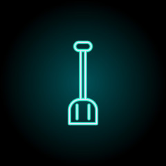 shovel icon. Elements of construction in neon style icons. Simple icon for websites, web design, mobile app, info graphics