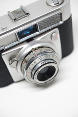 old photo camera white background