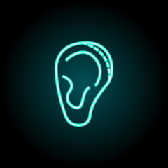 corrective plastic ear icon. Elements of plastic syrgery in neon style icons. Simple icon for websites, web design, mobile app, info graphics