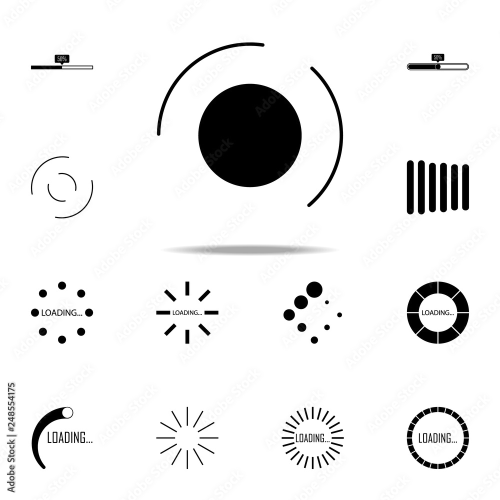 Aufkleber loading circles icon. loader icons universal set for web and mobile