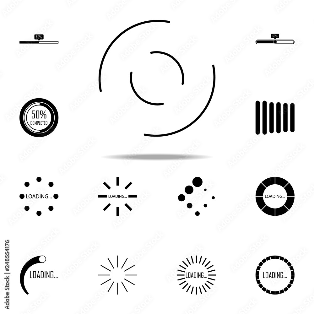 Aufkleber loading circles icon. loader icons universal set for web and mobile