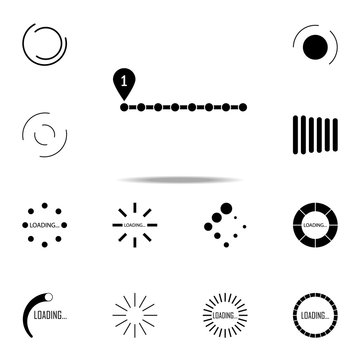loding by step icon. Loader icons universal set for web and mobile