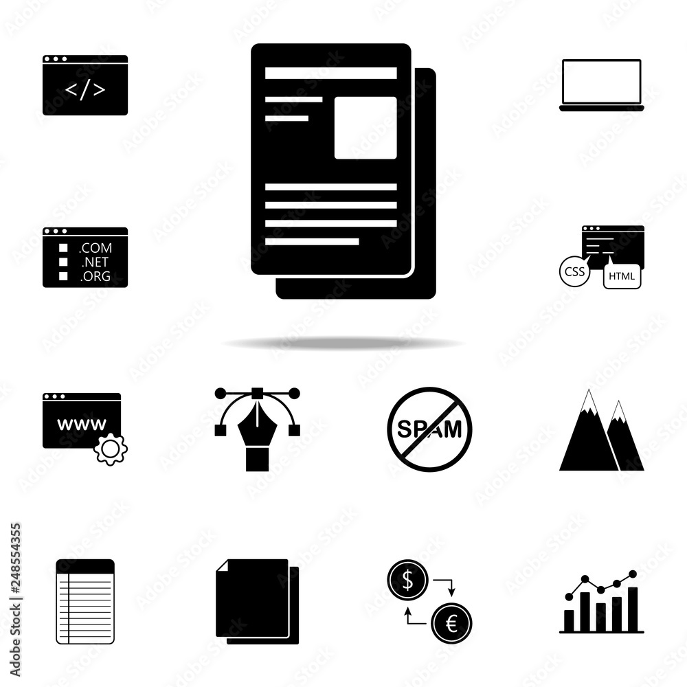 Aufkleber documentation icon. web icons universal set for web and mobile