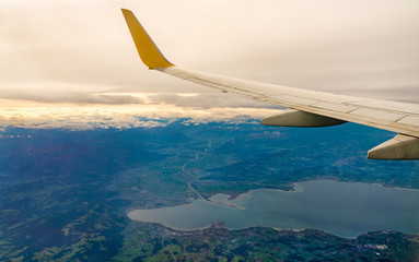 Flying above Germany and Lake Constance