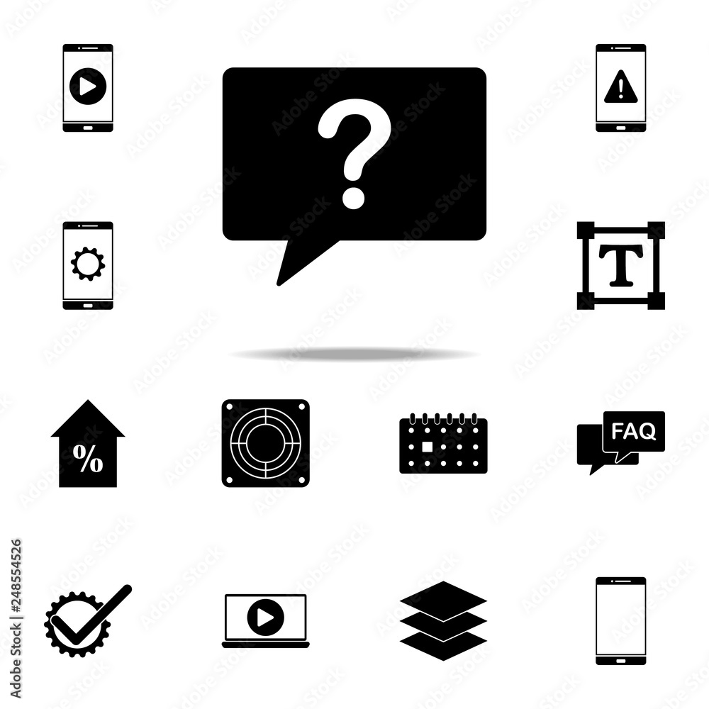 Poster question icon. web icons universal set for web and mobile