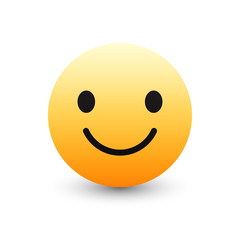 3D Vector Facebook Smile Emoticon Icon Design for Social Network Isolated on White Background. Modern Emoji