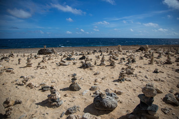 Stacked rocks in Aruba