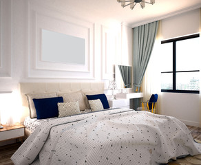 3d render of cozy bedroom