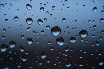 Rain drops on a window