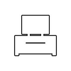 tv table furniture glyph icon. Element of Furniture for mobile concept and web apps icon. Thin line icon for website design and development, app development