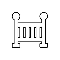 children's bed glyph icon. Element of Furniture for mobile concept and web apps icon. Thin line icon for website design and development, app development