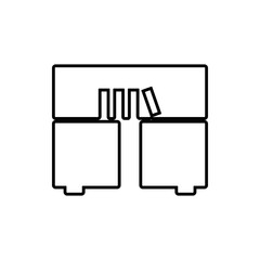 bookcase glyph icon. Element of Furniture for mobile concept and web apps icon. Thin line icon for website design and development, app development