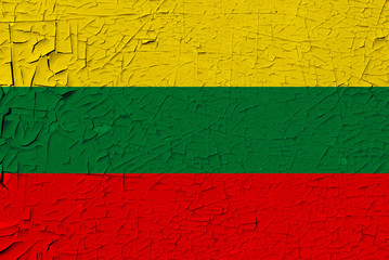 lithuania painted flag