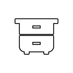 nightstand glyph icon. Element of Furniture for mobile concept and web apps icon. Thin line icon for website design and development, app development