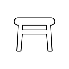 stool glyph icon. Element of Furniture for mobile concept and web apps icon. Thin line icon for website design and development, app development