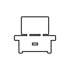 tv table furniture glyph icon. Element of Furniture for mobile concept and web apps icon. Thin line icon for website design and development, app development