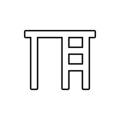 computer table glyph icon. Element of Furniture for mobile concept and web apps icon. Thin line icon for website design and development, app development