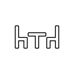 table and chairs glyph icon. Element of Furniture for mobile concept and web apps icon. Thin line icon for website design and development, app development