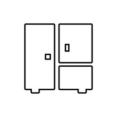 wardrobe glyph icon. Element of Furniture for mobile concept and web apps icon. Thin line icon for website design and development, app development