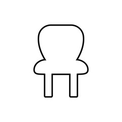 a soft chair glyph icon. Element of Furniture for mobile concept and web apps icon. Thin line icon for website design and development, app development