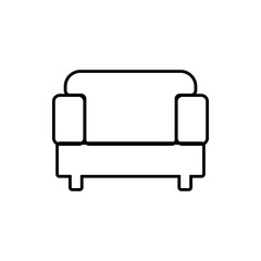 soft chair glyph icon. Element of Furniture for mobile concept and web apps icon. Thin line icon for website design and development, app development