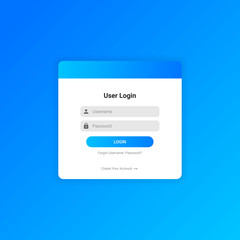 gradient login ui design template vector