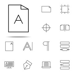 editorial, file icon. editorial design icons universal set for web and mobile