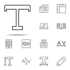 editorial, type icon. editorial design icons universal set for web and mobile