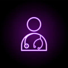 doctor icon. Elements of web in neon style icons. Simple icon for websites, web design, mobile app, info graphics