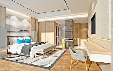 3d render of cozy bedroom
