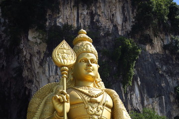 Statue de Murugan grotte de Batu 