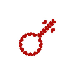 Woman symbol with heart color icon. Element of 8 march icon. Premium quality graphic design icon. Signs and symbols collection icon for websites, web design, mobile app