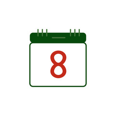 Calendar color icon. Element of 8 march icon. Premium quality graphic design icon. Signs and symbols collection icon for websites, web design, mobile app