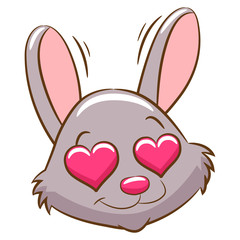 bunny face clipart cartoon