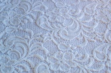 A lace wedding dress makes a beautiful background or texture pattern.