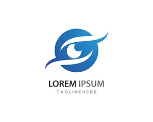 Naklejka premium Eye care logo vector