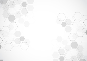 Molecular structure abstract tech background. Medical design. Vector illustration