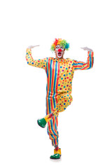 Funny clown isolated on white background © Elnur