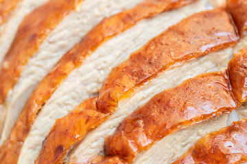 close up of roasted duck