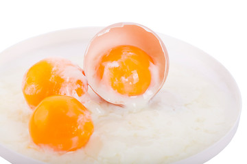 Raw egg, soft boiled egg, boiled egg