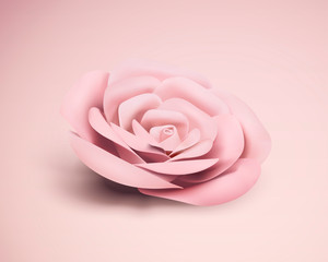 Baby pink paper rose