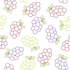 seamless pattern with colourfull grape