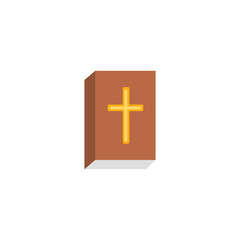 Obraz premium Bible book flat icon.