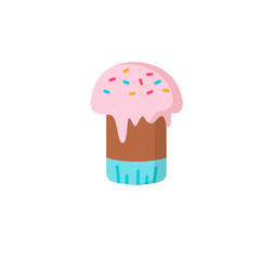 Easter cake flat icon.