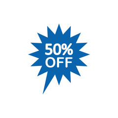  color tag discount 50% bubble icon. Element of discount tag. Premium quality graphic design icon. Signs and symbols collection icon for websites, web design, mobile app