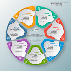 Abstract 3D Paper Infographics. Business template .Vector illustration