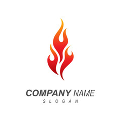 fire vector logo template