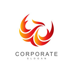 phoenix logo design template
