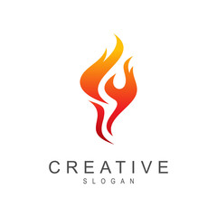 fire vector logo template