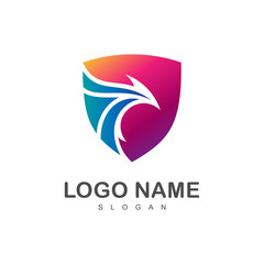 Fototapeta premium shield eagle logo